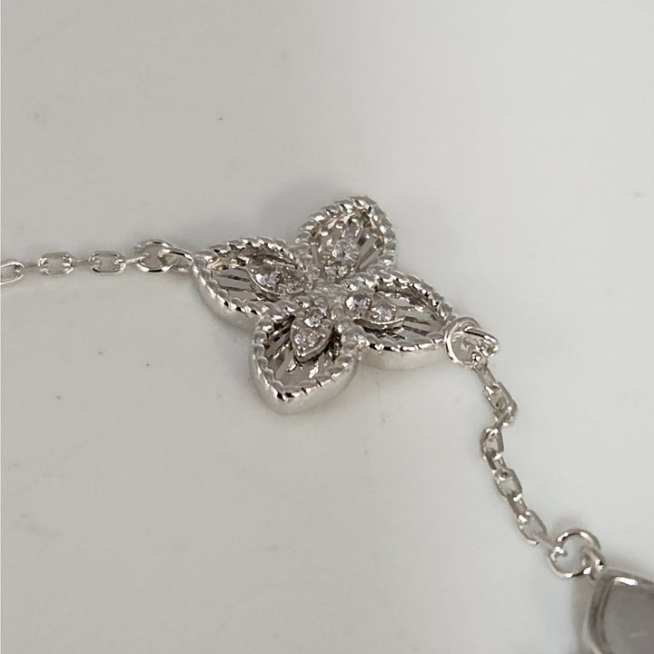 Elegant 925 Sterling Silver butterfly's bracelet 7.5"