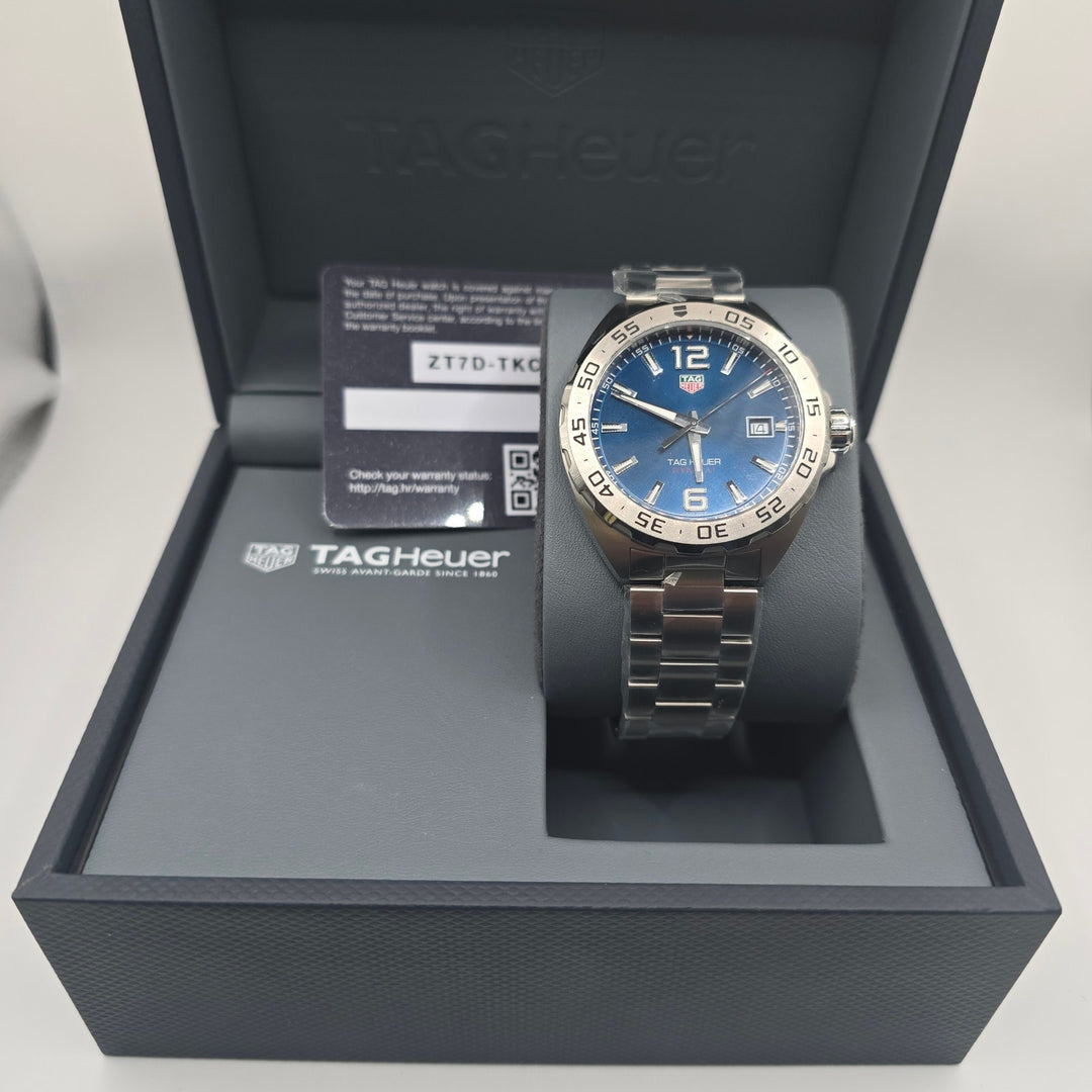 TAG Heuer Formula 1 WAZ1118 Blue Dial 41mm Watch Box & Card
