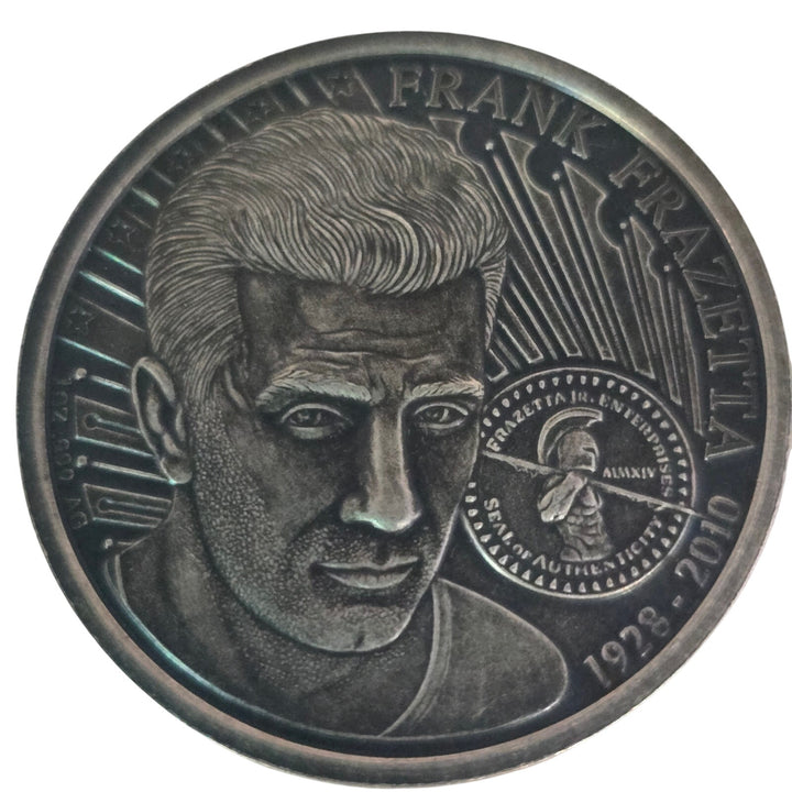 Frank Frazetta Death Dealer 1 oz .999 Fine Silver Round Antiqued Art Medal
