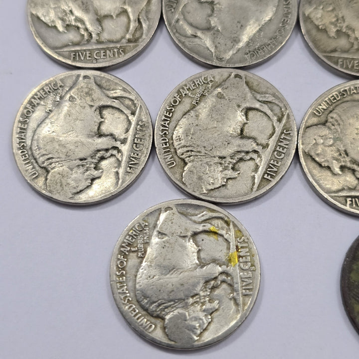 LOT OF 18 COINS MIXED Years Buffalo Nickels Circulated Ungraded Collectibles 5c