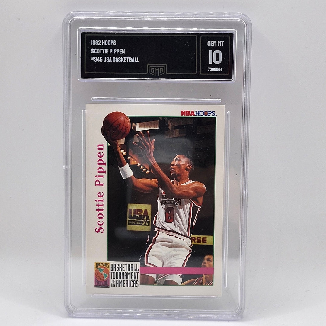 1992 Hoops Scottie Pippen #345 USA Basketball GMA 10 Gem Mint (