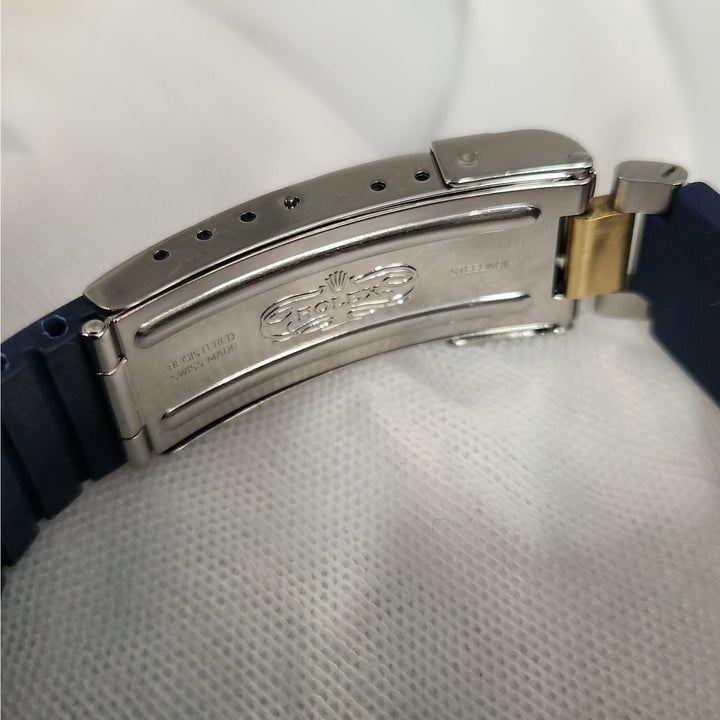Rolex Submariner 16803 Two Tone 18k Gold Blue Dial Automatic Men's Watch