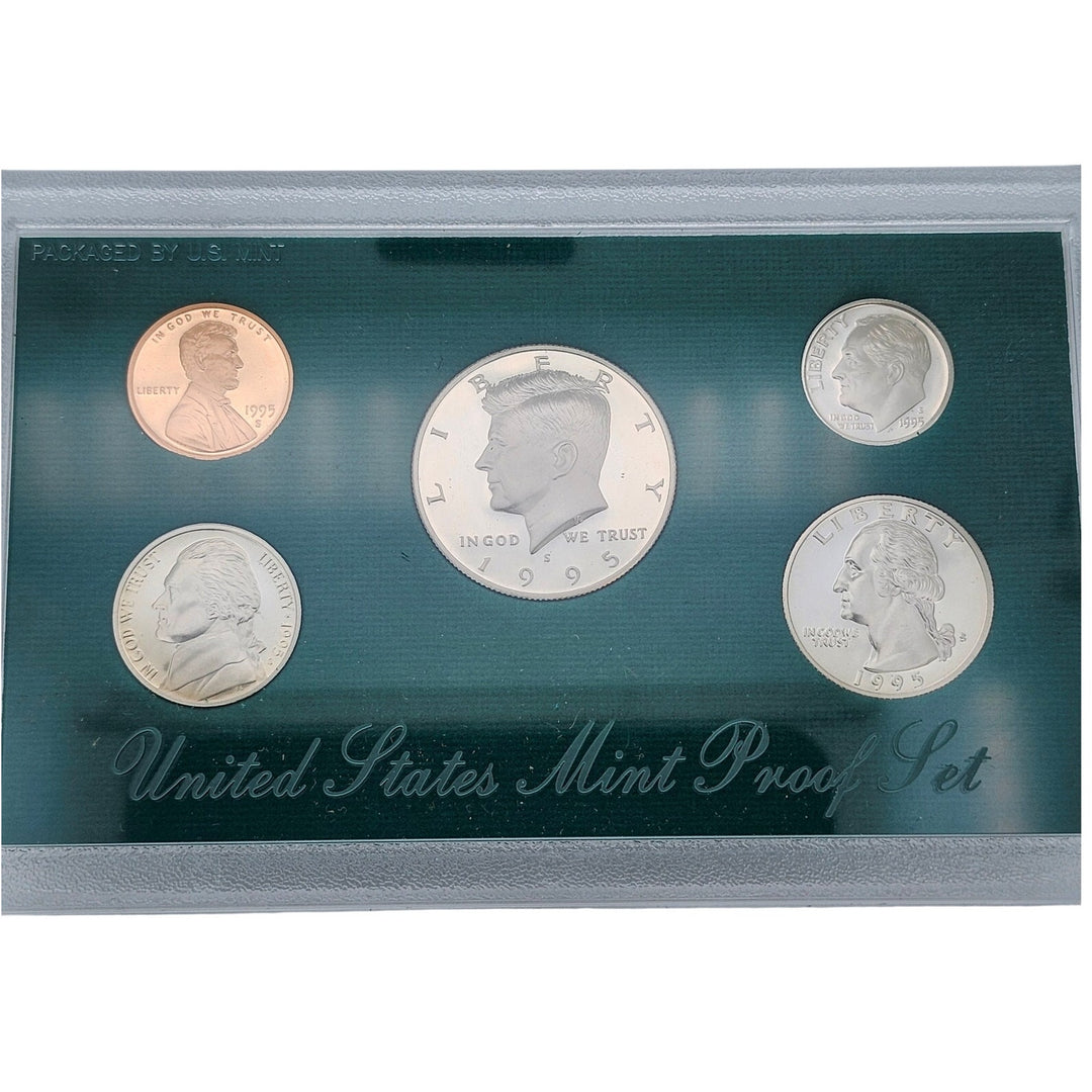 1995-S United States Mint Proof Set 5-Piece Original Packaging OGP COA Green Box
