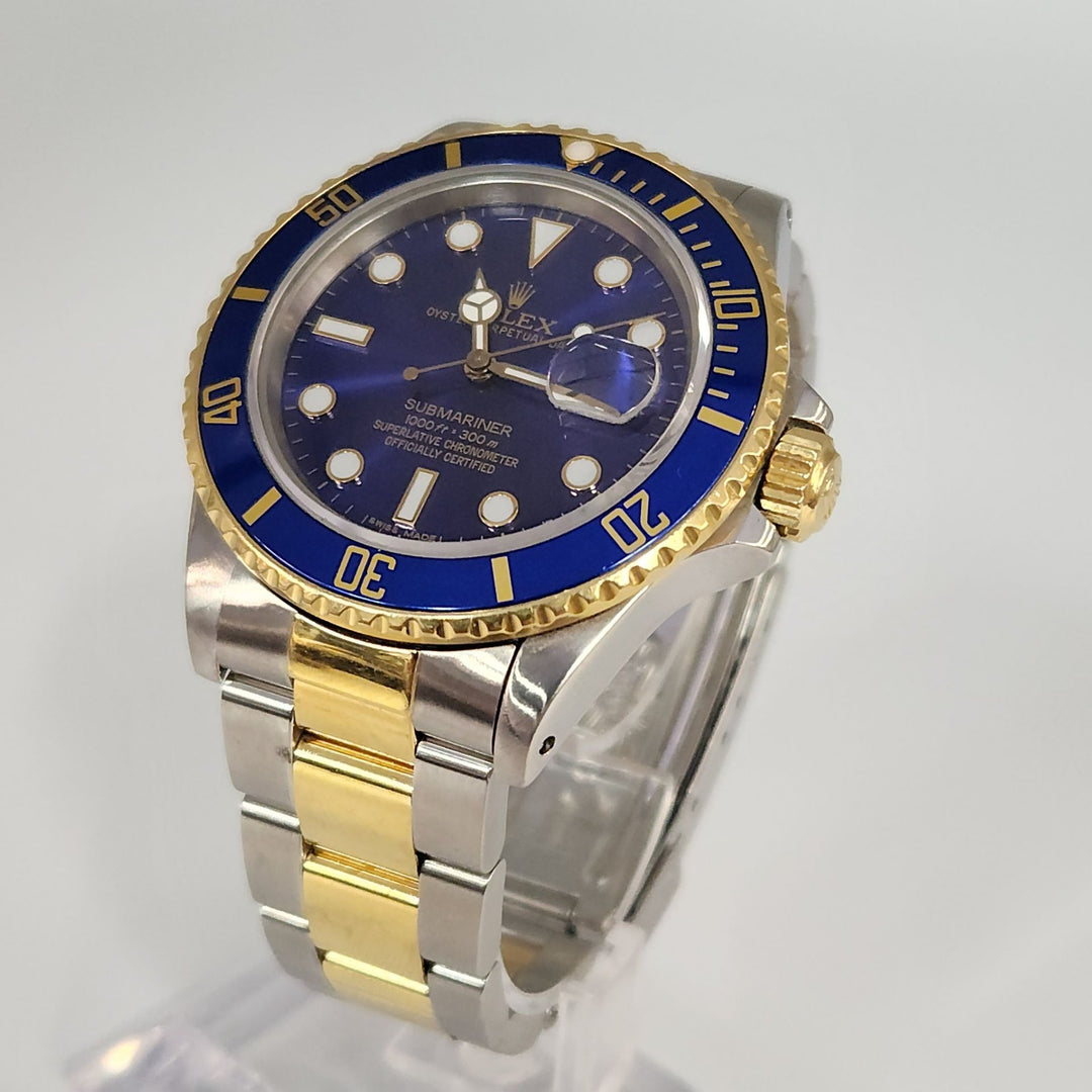 Rolex Submariner Date 16803 Two-Tone 40mm Blue Dial Watch