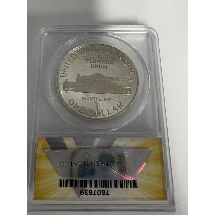 1993-S $ One Dollar PROOF JAMES MADISON PF 63 DCAM ANACS