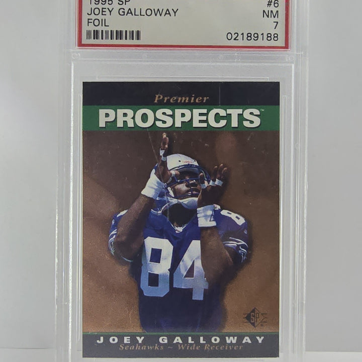 1995 SP Joey Galloway PSA NM 7 Rookie Rc #6 Seahawks Premier Prospects B2