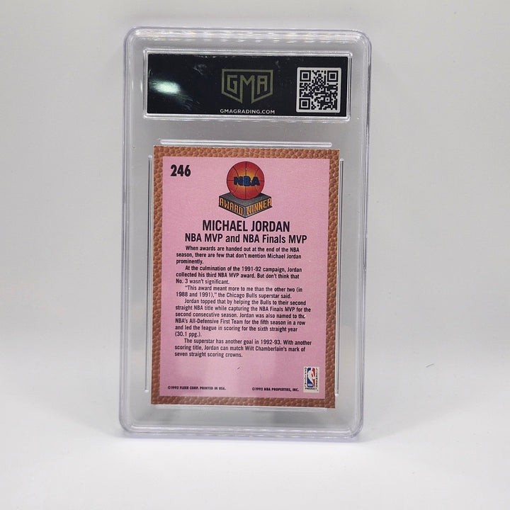 1992 Fleer Michael Jordan #246 Award Winner MVP Chicago Bulls GMA 8.5 NM-MT+