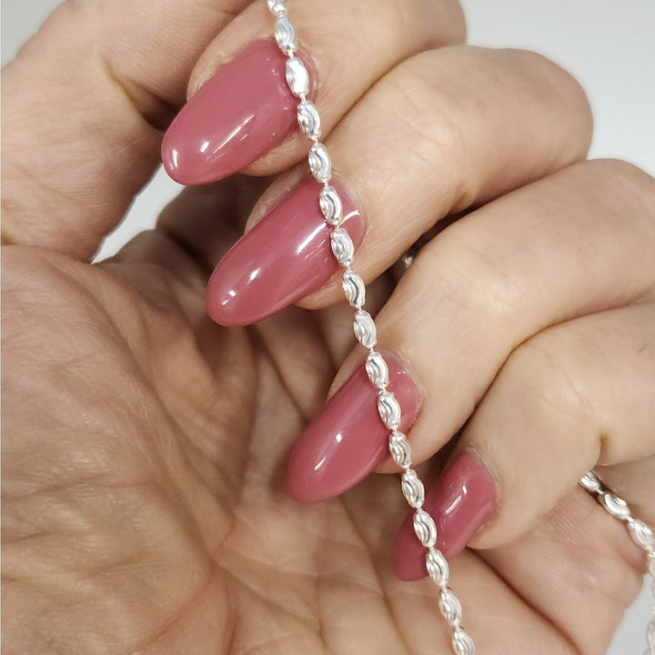 Fancy 925 Sterling Silver wave Pattern Anklet 10"