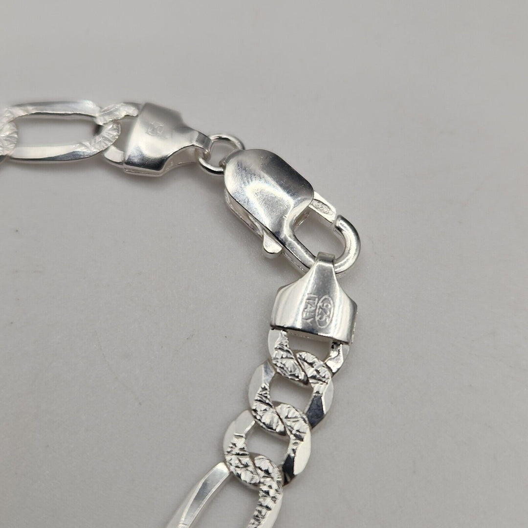 925 Sterling Silver Figaro's Chain Necklace 19"
