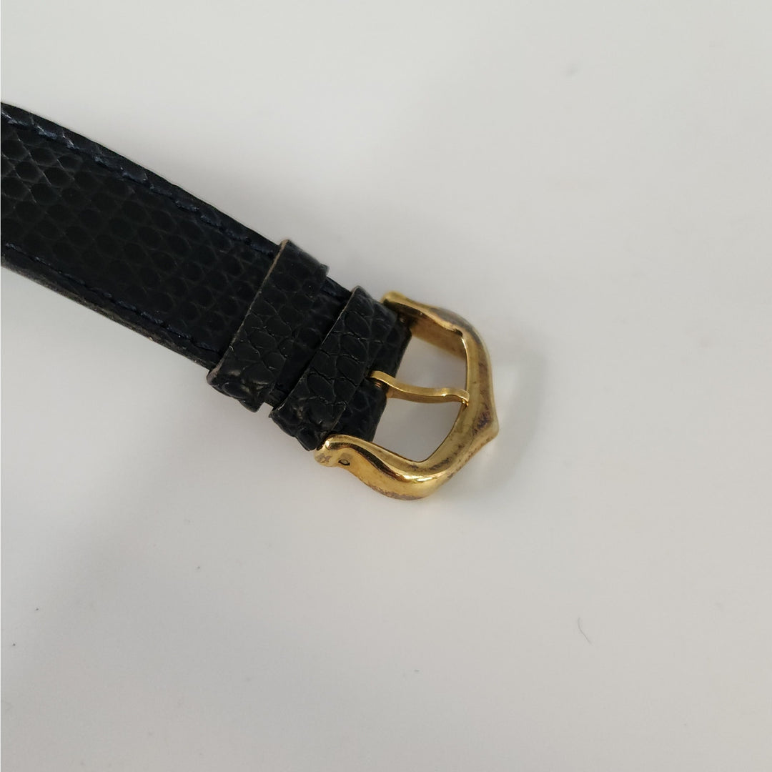 Must de Cartier 30MM Blue Dial Quartz Watch 925 Sterling Silver Gold Plated