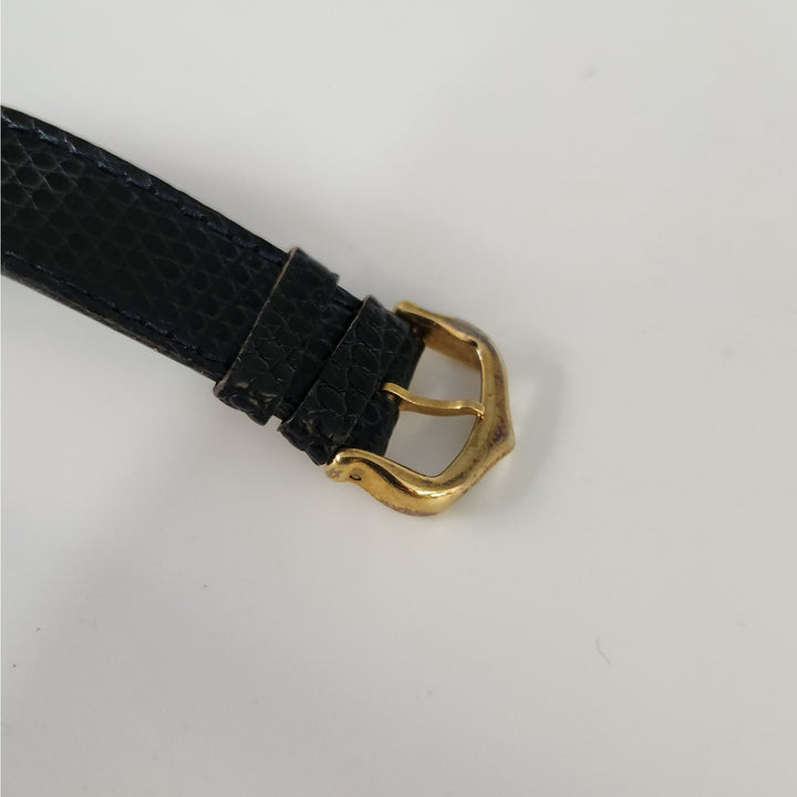 Must de Cartier 30MM Blue Dial Quartz Watch 925 Sterling Silver Gold Plated