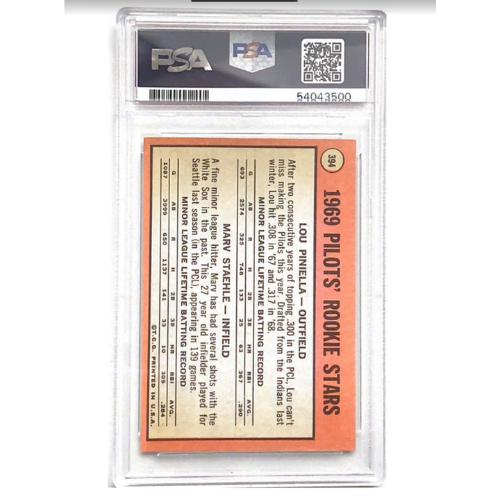 1969 Topps Pilots Rookies L. Piniella/M. Staehle EX-5