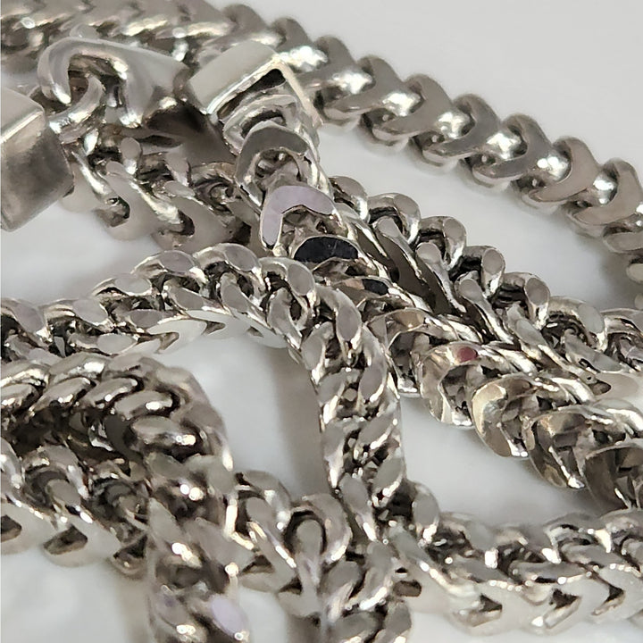 22" Solid 925 Sterling Silver Wheat Chain Necklace (Spiga) Bold Braided Design