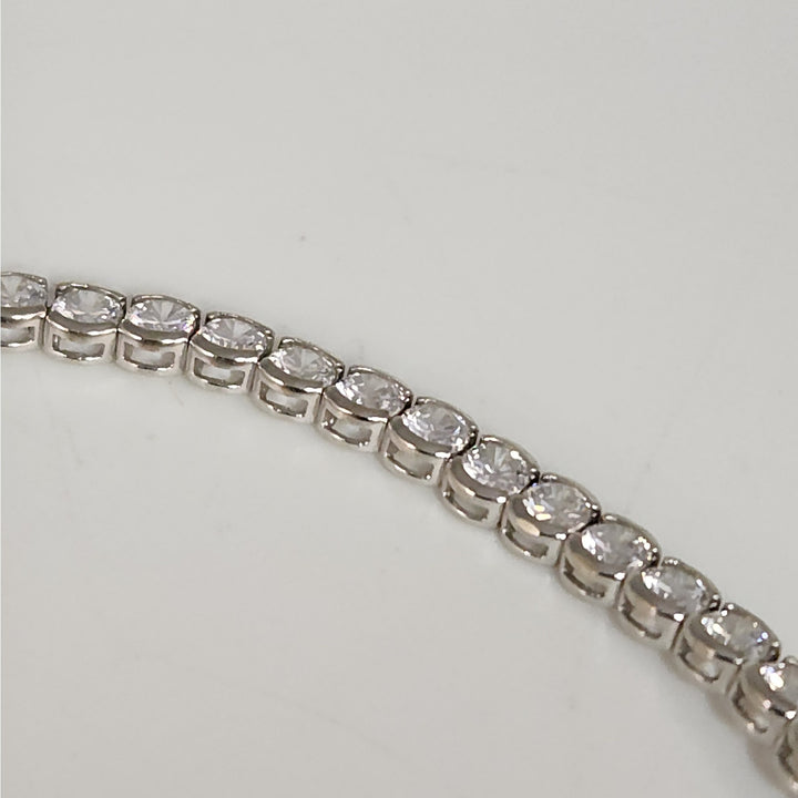 Stunning 14k White Gold Cubic Zirconia Stones Tennis bracelet 7"