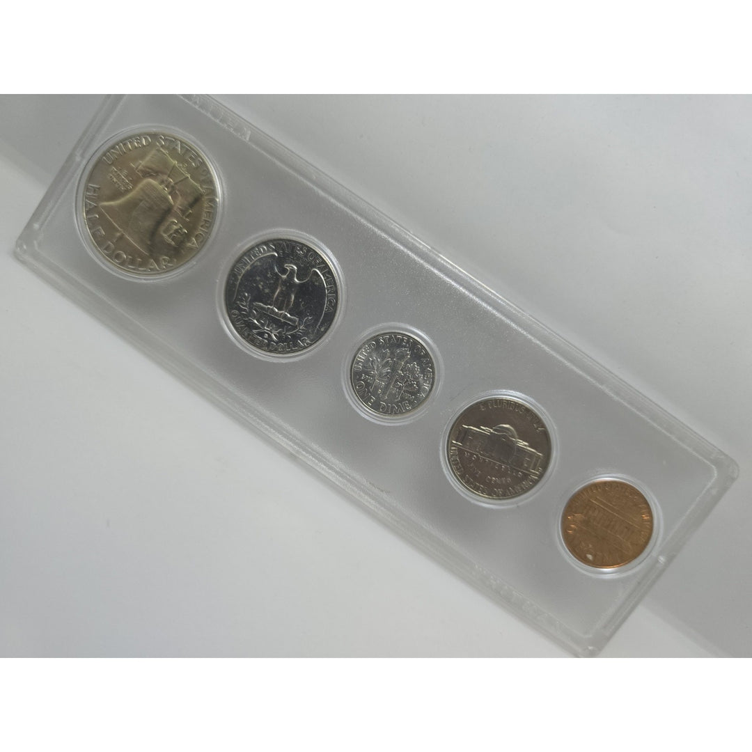 1963 Birth Year Set, Lot Of 5 coins, 90% Silver half dollar, quarter & dime