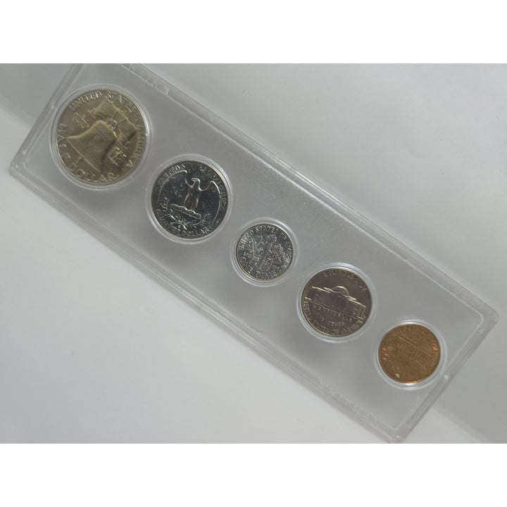 1963 Birth Year Set, Lot Of 5 coins, 90% Silver half dollar, quarter & dime