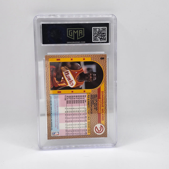 1992 Fleer Dominique Wilkins #8 Atlanta Hawks GMA 7.5 NM+ Graded Basketball Card