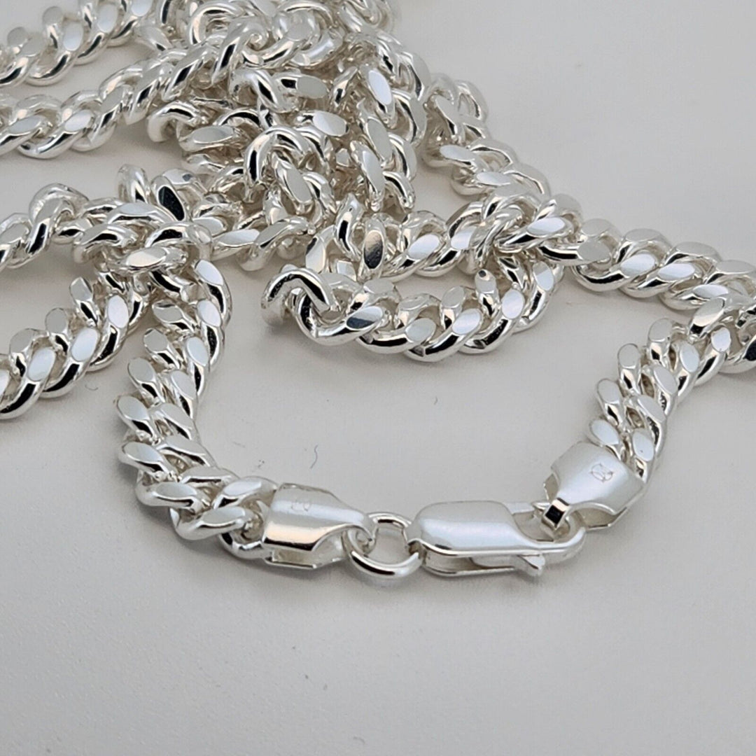 Elegant 925 sterling silver Miami Cuban Chain Necklace 22" B