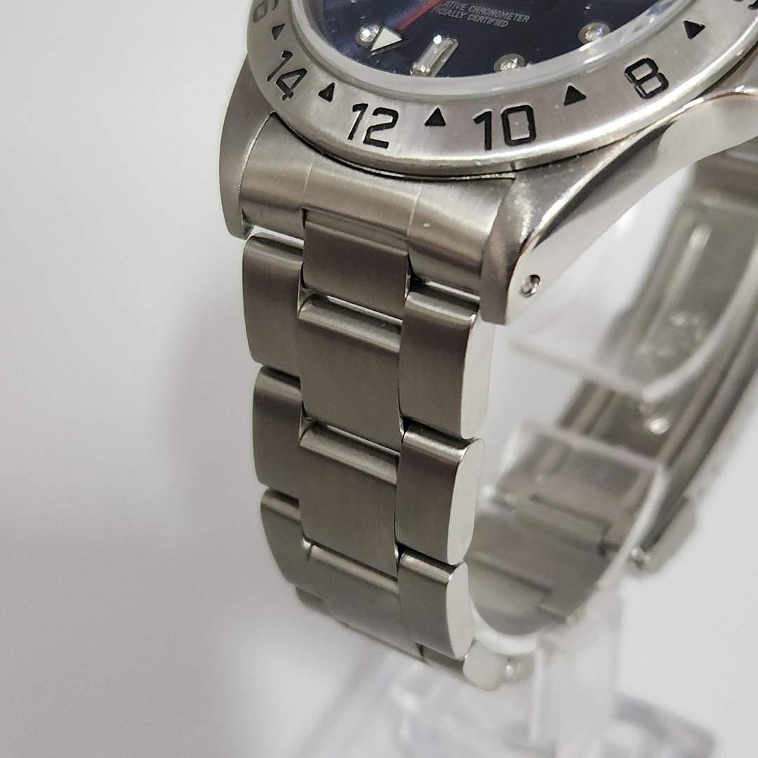 Stainless Steel Rolex Explorer II Watch, 40MM After Market Blue Dial Ref 16570