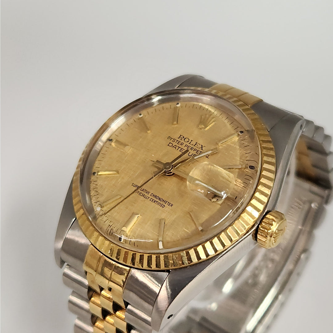 Rolex Datejust 16013 Two-Tone 18K Gold & Steel Champagne Dial Automatic Watch