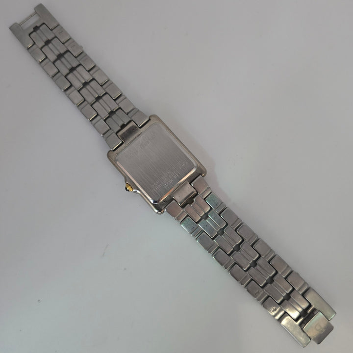 Bulova 98G60 Men's Two Tone Stainless Quartz Square Date Watch Japan Mvt w/ Box.