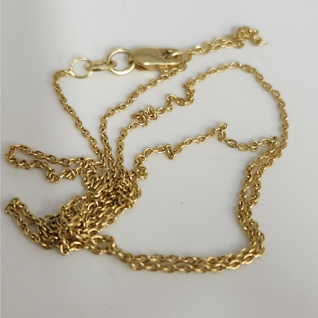 14k Yellow Gold Cable Link Chain Necklace 18" Classic everyday chain