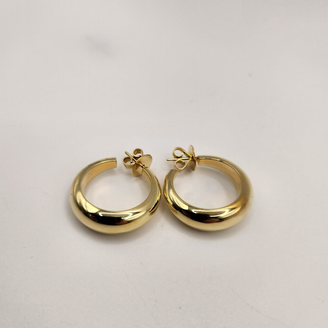 14k Yellow Gold Fashion Hoop Earrings