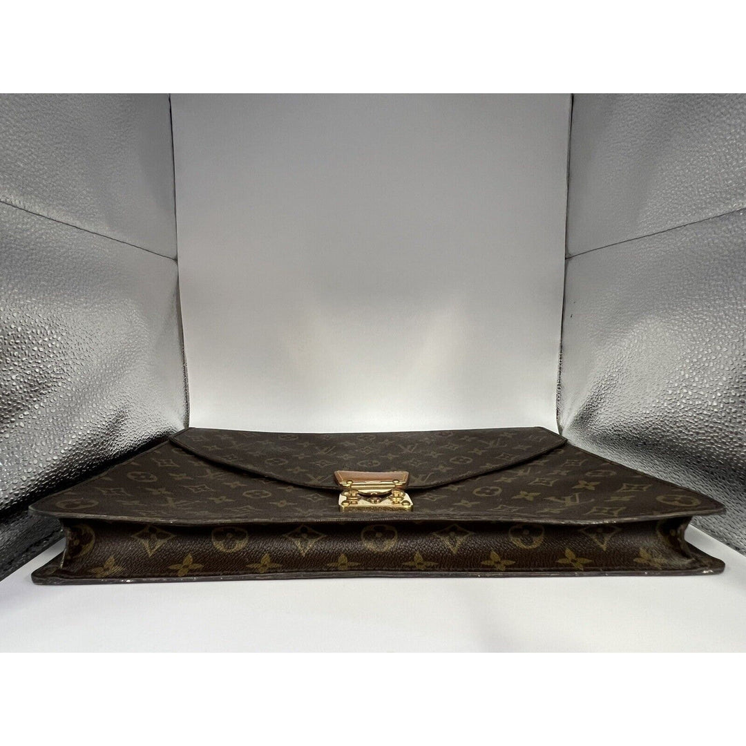 Louis Vuitton Porte-Documents Briefcase/Document Case One Size Brown Canvas