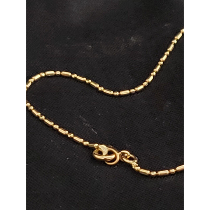 14k Gold Dot Chain Necklace 16in With 1.7g Of Gold