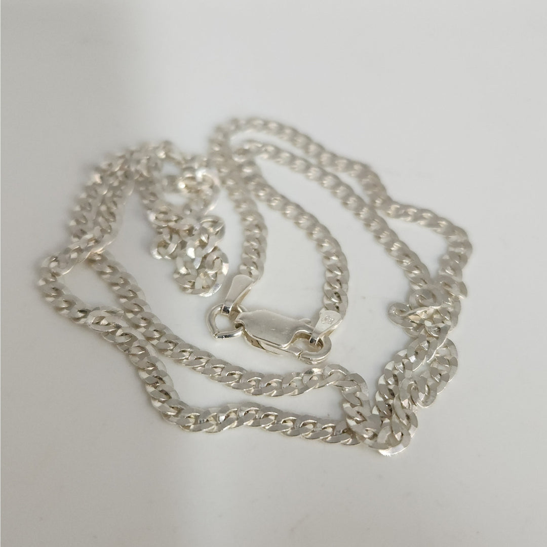 925 Sterling Silver 18"  Cuban chain necklace