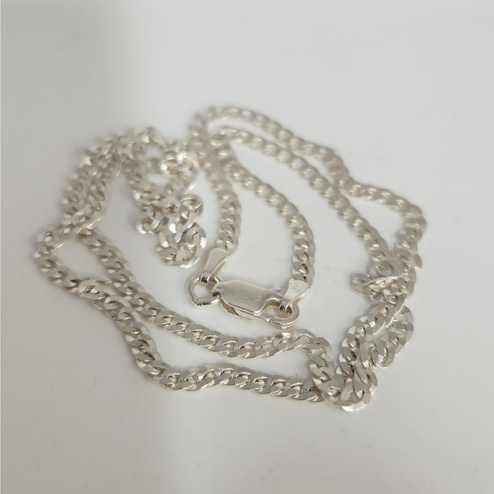 925 Sterling Silver 18"  Cuban chain necklace