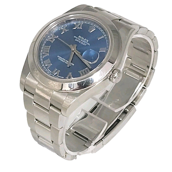 41MM Rolex 116334 Datejust Blue Roman Dial Oyster Bracelet Watch