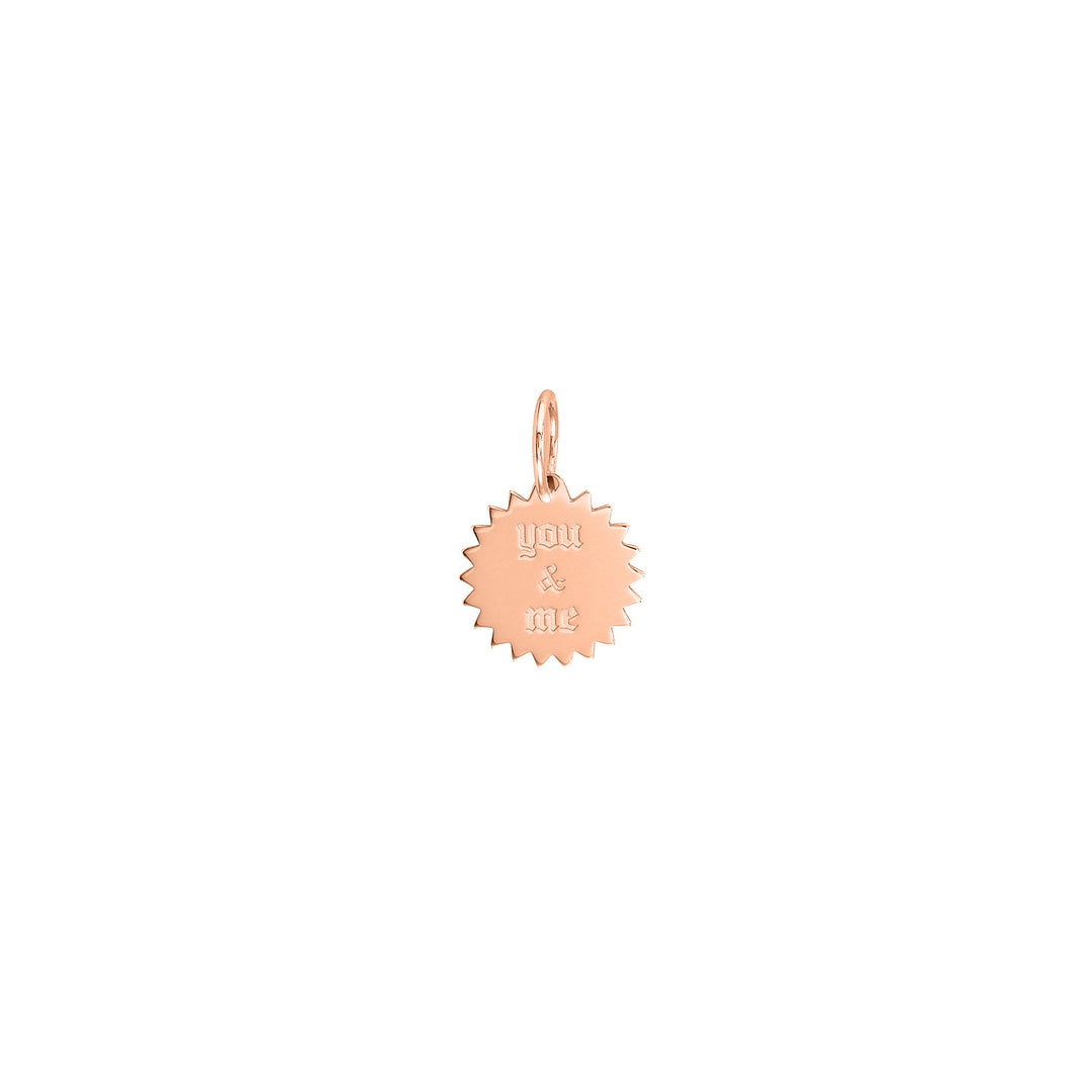 Small Jagged Circle Engravable Charm