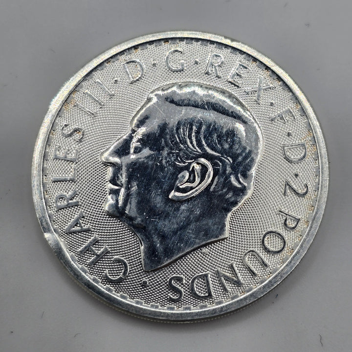 2023 British Britannia £2 bullion coin featuring King Charles III 999 silver