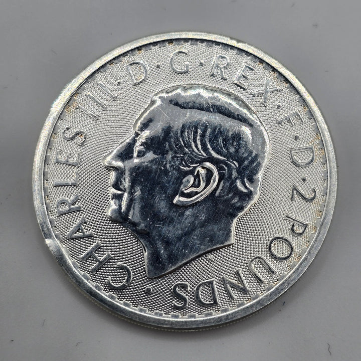 2023 British Britannia £2 bullion coin featuring King Charles III 999 silver