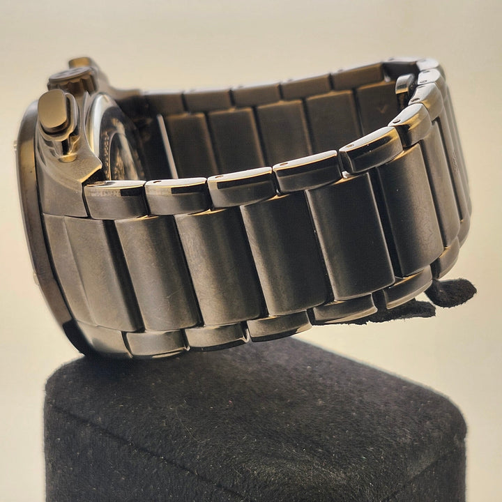 Vince Camuto Gunmetal Blue Chronograph Stainless Steel Watch VC/1065DG
