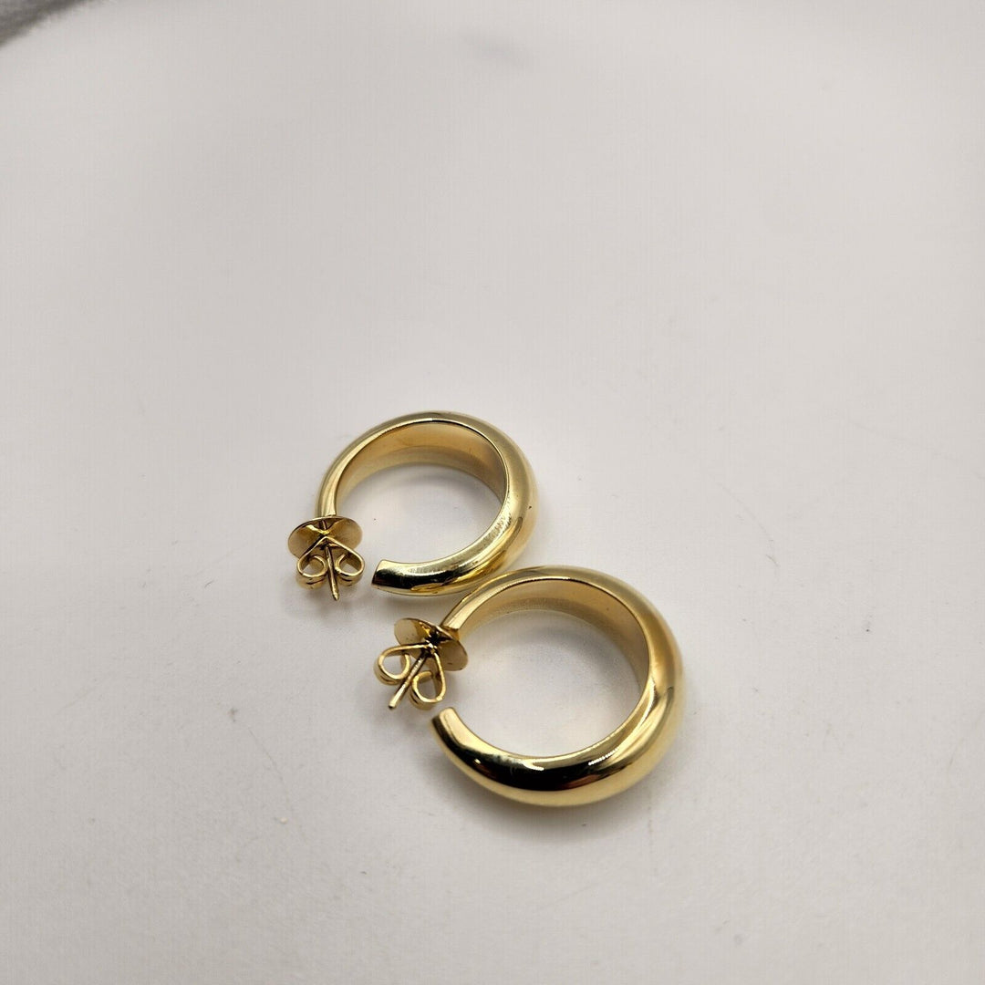 14k Yellow Gold Fashion Hoop Earrings