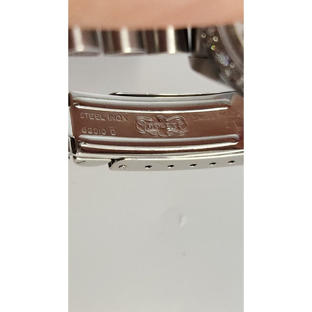 Rolex 26MM Watch Oyster Perpetual Date M:69160 Aftermarket Lab Diamonds Bezel