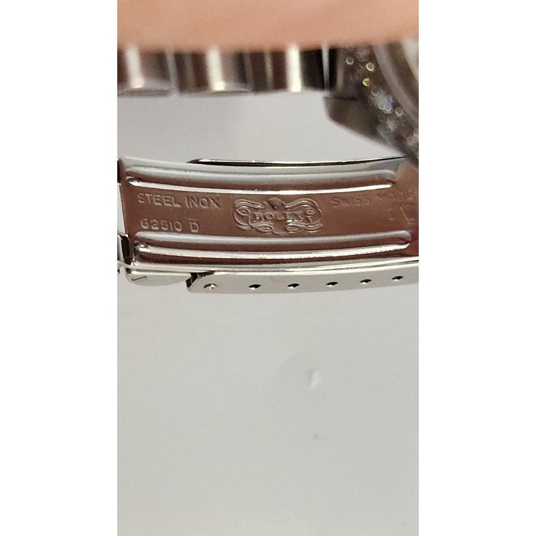 Rolex 26MM Watch Oyster Perpetual Date 69160 Aftermarket Lab Diamonds Bezel