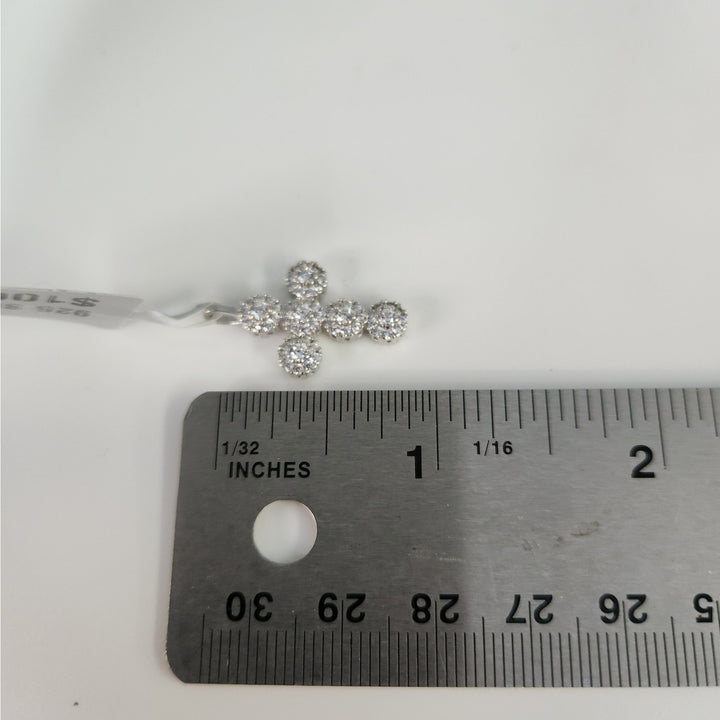 925 Sterling Silver CZ  Cross Pendant
