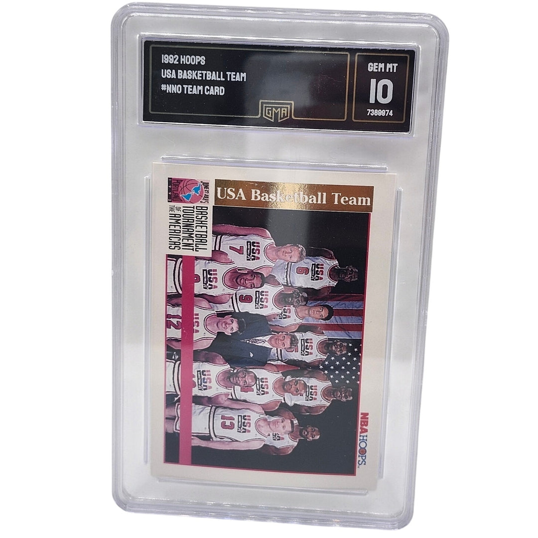 1992 Hoops USA Basketball Dream Team #NNO GMA 10 Gem Mint Graded Tournament Card