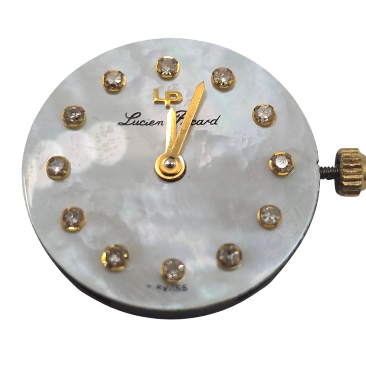 Lucien Piccard MOP Diamond Dial Swiss Quartz Movement 10K Gold Crown