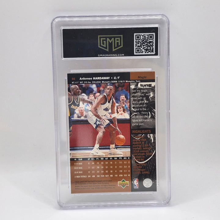 1996 Upper Deck Anfernee Penny Hardaway #86 Orlando Magic GMA 7 NM Graded Card
