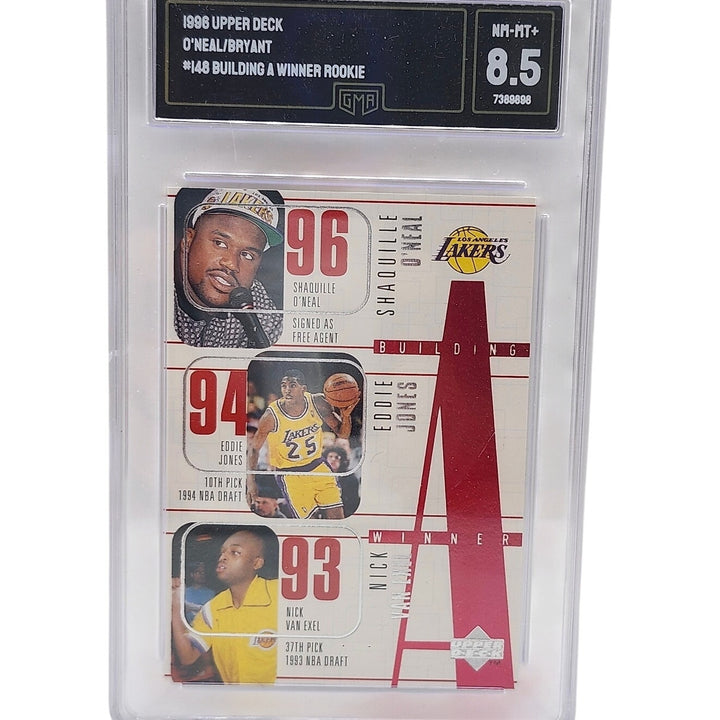 1996 Upper Deck #148 Kobe Bryant Shaquille O'Neal Rookie GMA 8.5 NM-MT+ Lakers