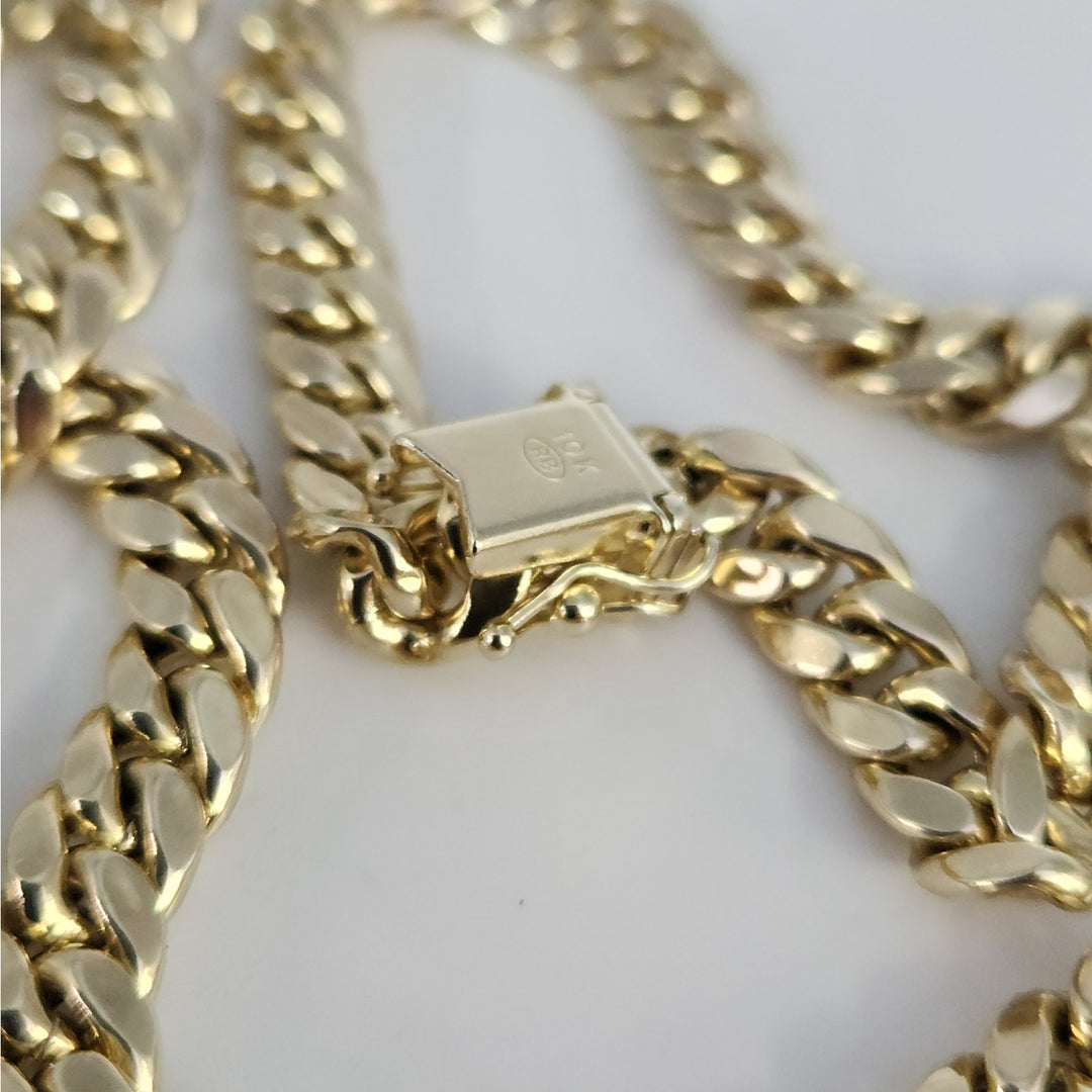 10k Yellow Gold 6.5MM Cuban Link Chain Necklace 22"