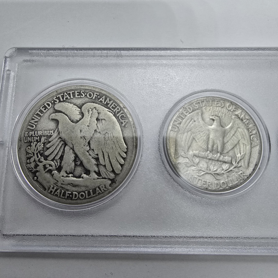 1935 Birth Year Set, Lot Of 5 coins, 90% Silver half dollar, quarter & dime