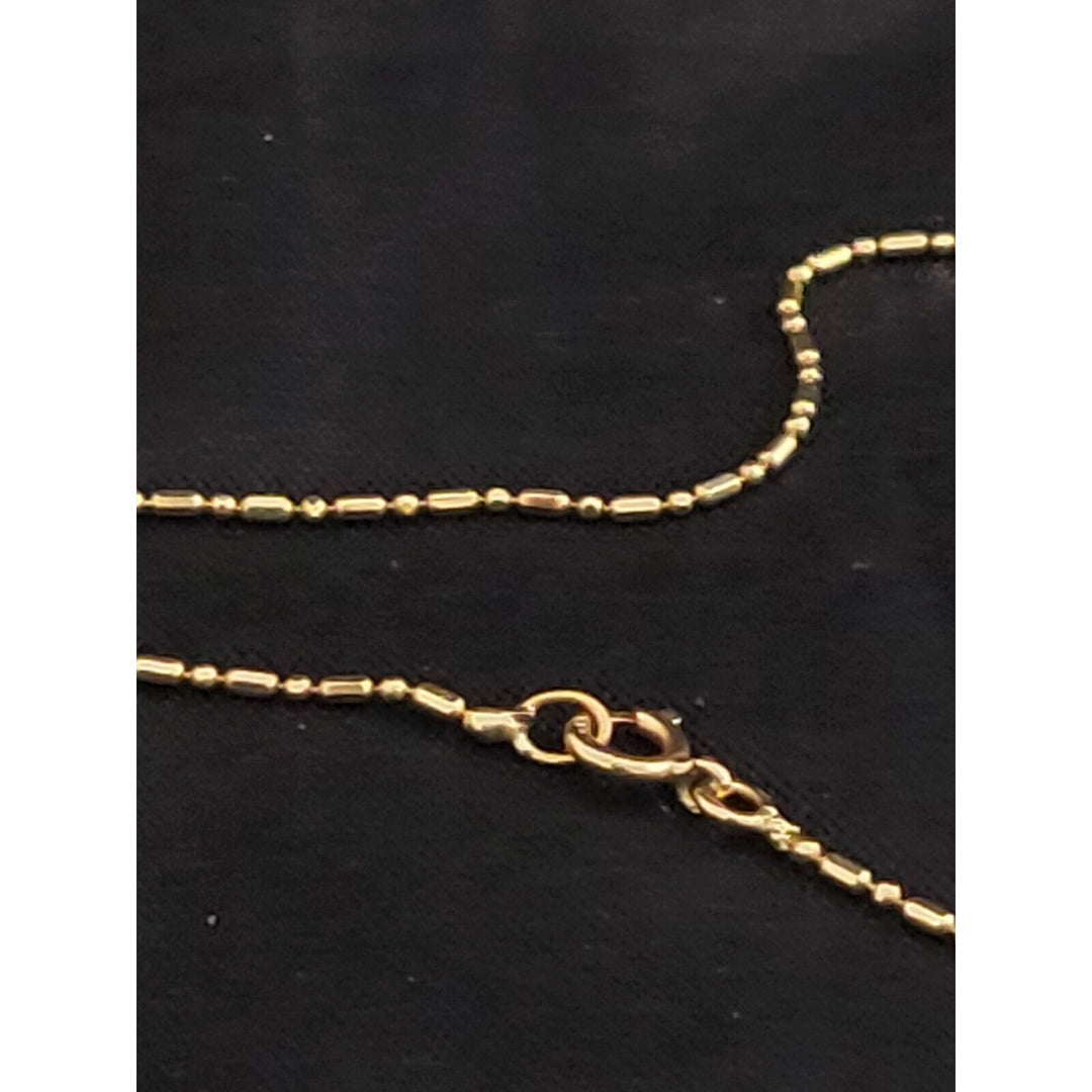 14k Gold Dot Chain Necklace 16in With 1.7g Of Gold