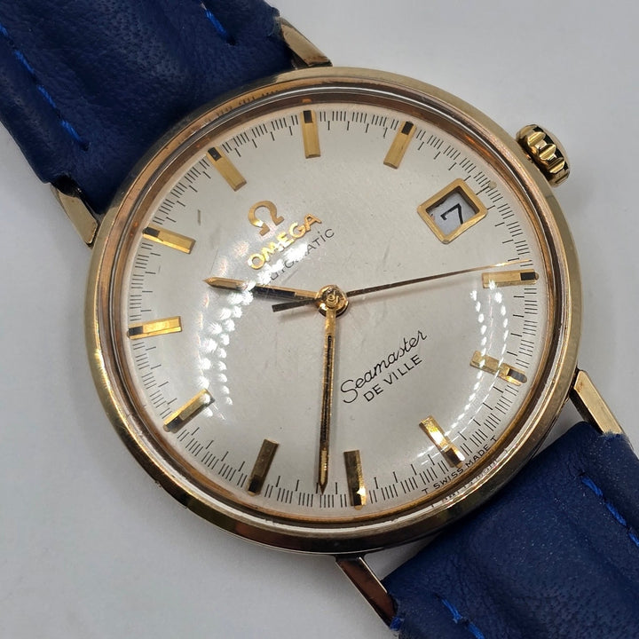 Vintage Omega Seamaster De Ville Automatic Solid 14K Gold Watch
