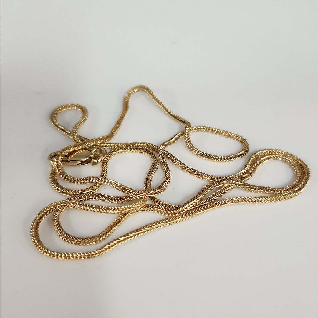 18 K Yellow Gold Snake Chain Necklace 24"
