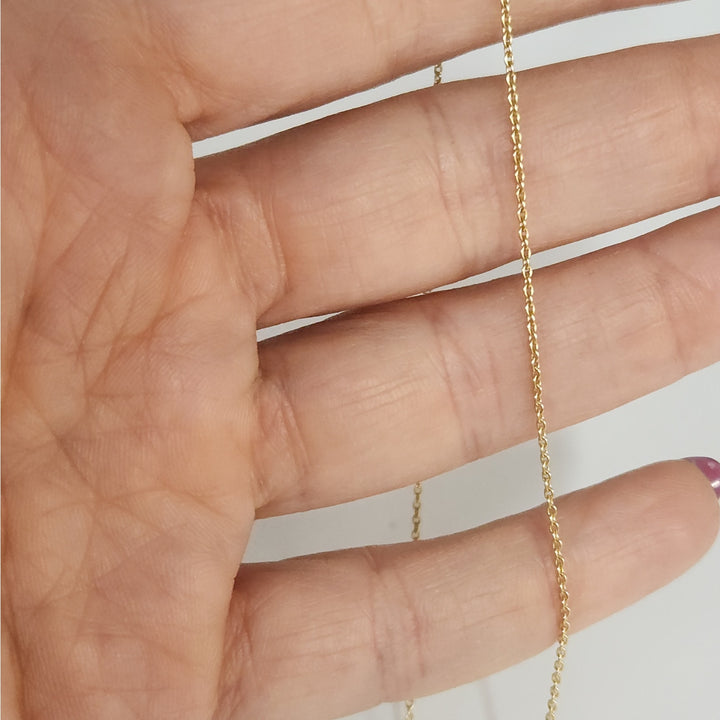 14k Yellow Gold Cable Link Chain Necklace 18" Classic everyday chain